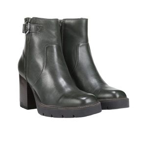 NATURALIZER WILDE WEATHERPROOF BLACK LEATHER ANKLE BOOT Women’s Size 8